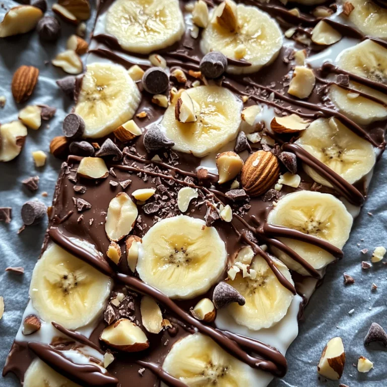 Banana & Nutella Frozen Yogurt Bark