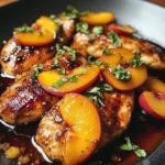 Easy Peach Chicken with Balsamic Glaze