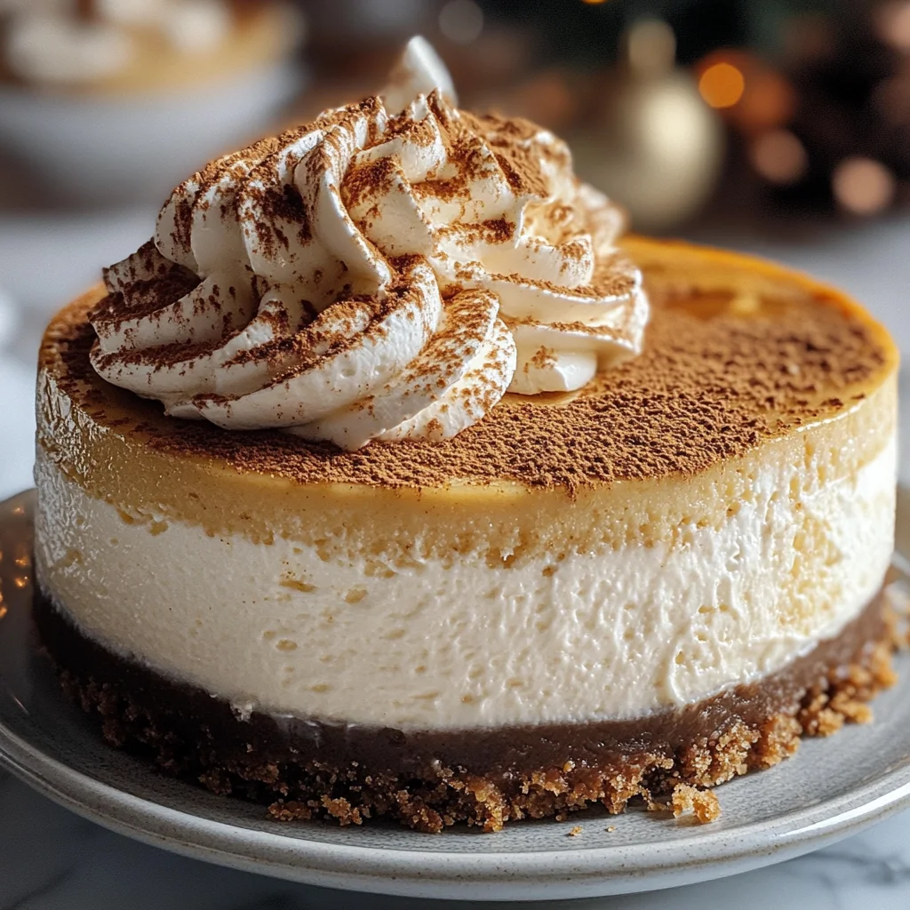 Eggnog Cheesecake with Gingersnap Crust