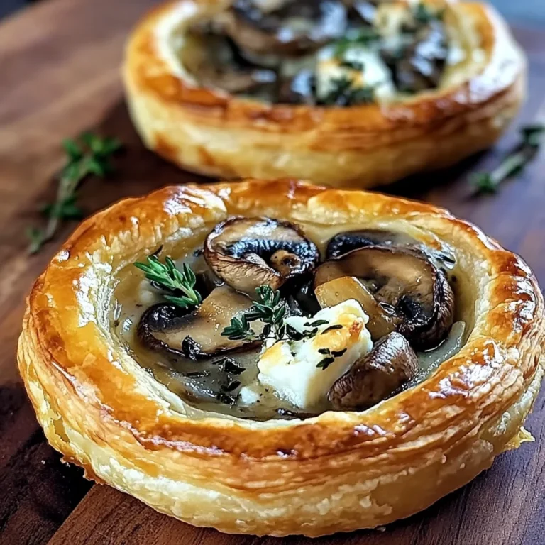 Mushroom, Shallot and Herbed Goat Cheese Tarts