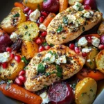 One-Pan Chicken Feta Pomegranate