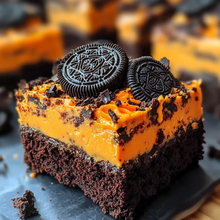 Oreo Layered Halloween Brownies