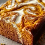 Pumpkin Bread with Cream Cheese Swirl