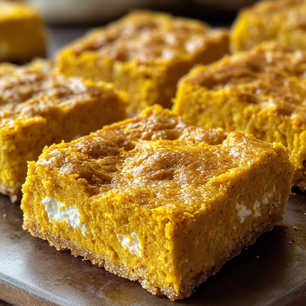 Pumpkin Cottage Cheese Bars
