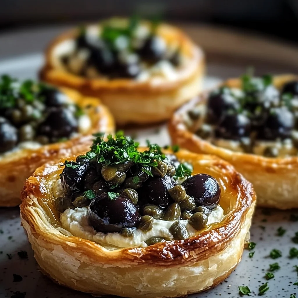 Savory Ricotta Tartlets Olives Capers