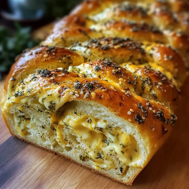 Swirled Garlic Herb and Cheese Bread