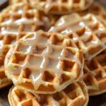 Waffle Cookies with Maple Glaze