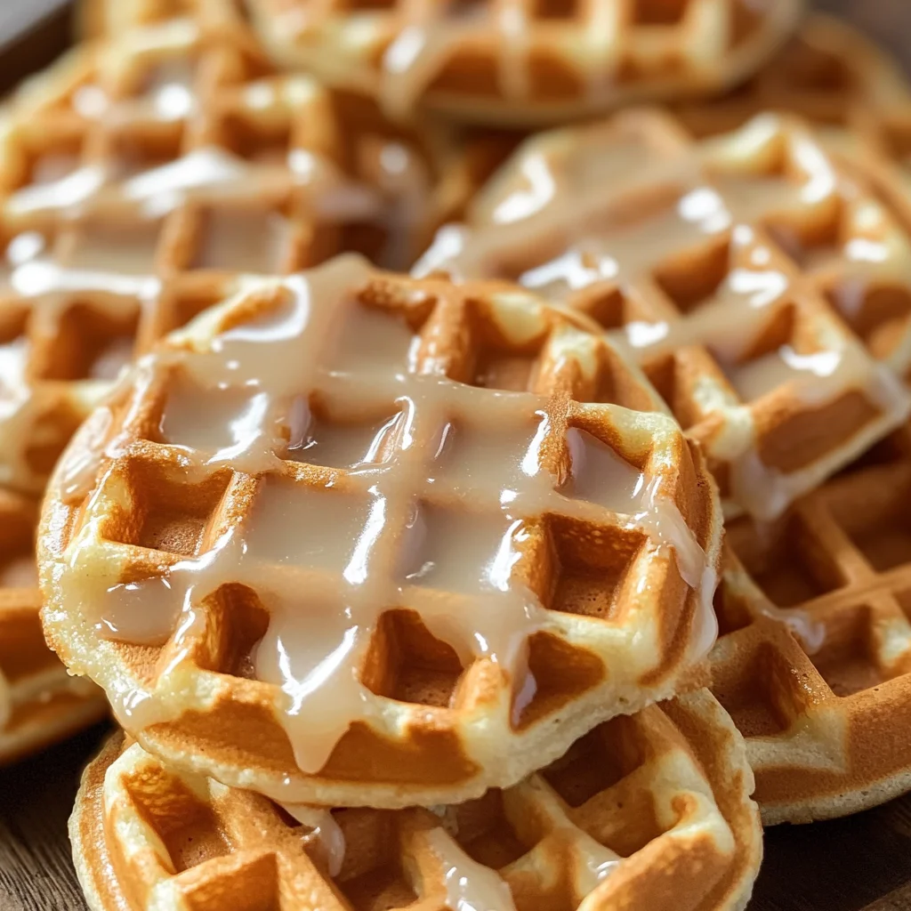 Waffle Cookies with Maple Glaze