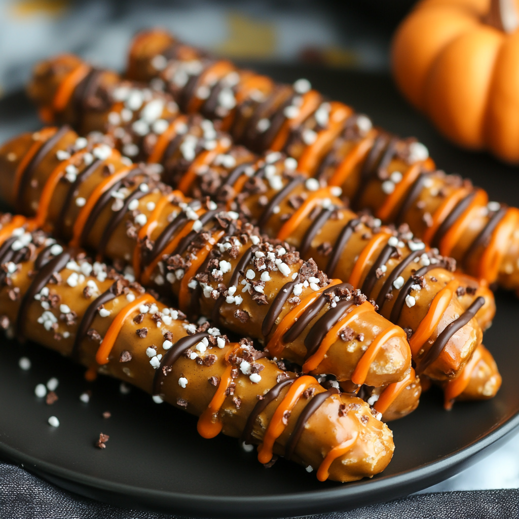 Pumpkin Spice Pretzel Rods
