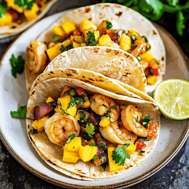 Spicy Shrimp Tacos with Mango Salsa