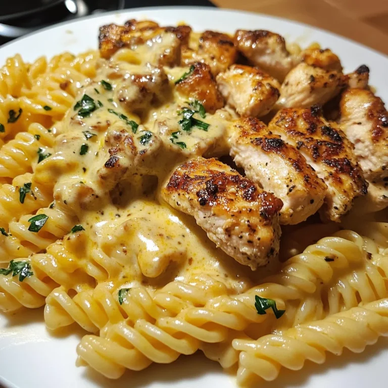 Cheesy Garlic Cajun Chicken Rotini in Velveeta Cream Sauce