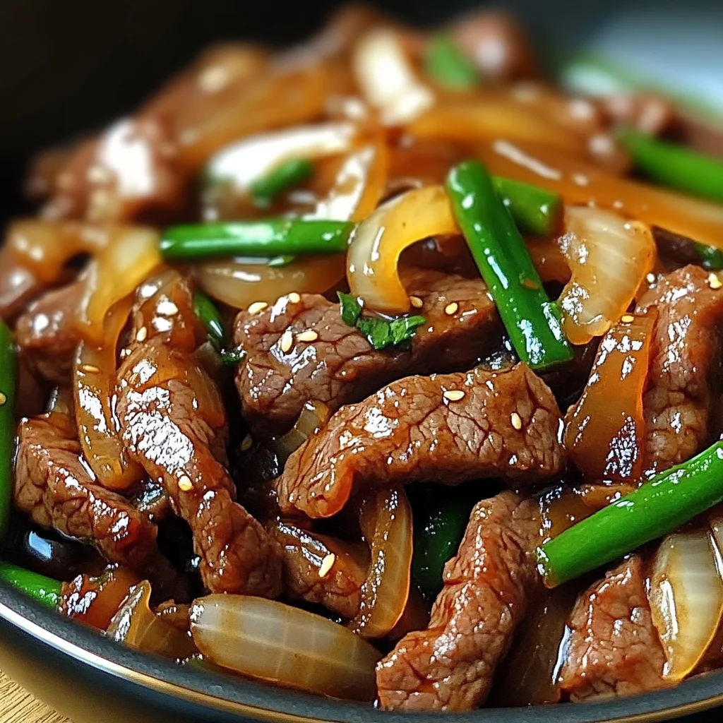 Chinese Beef Stir Fry with Caramelized Onions
