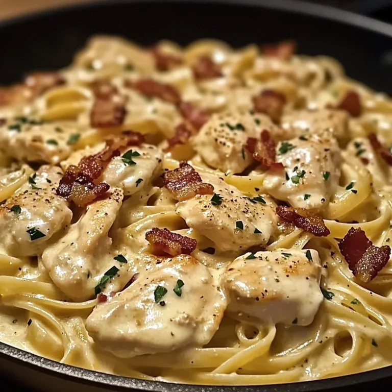 Creamy Skillet Chicken Carbonara with Bacon