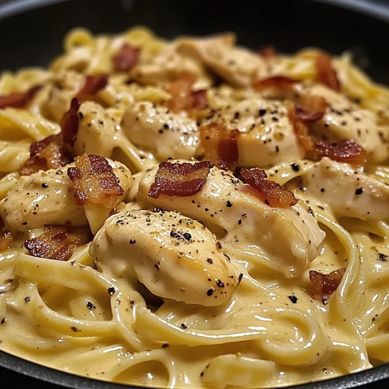 Creamy Skillet Chicken Carbonara with Bacon