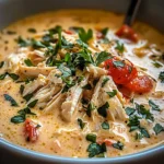 Crock Pot Creamy Chicken Parmesan Soup