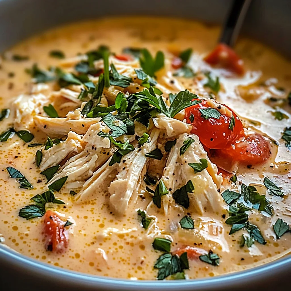 Crock Pot Creamy Chicken Parmesan Soup
