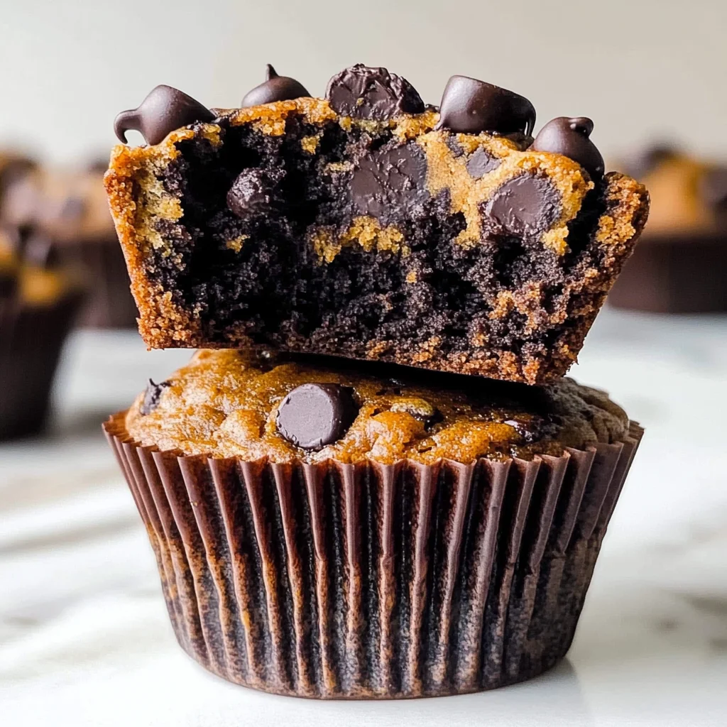 Double Chocolate Pumpkin Muffins