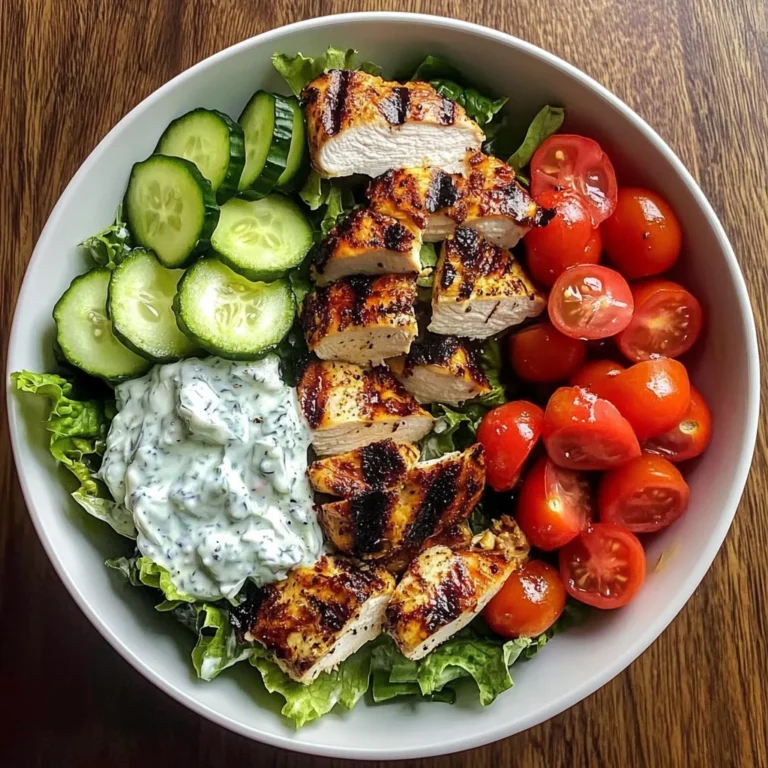 Greek Chicken Power Bowl with Tzatziki Sauce
