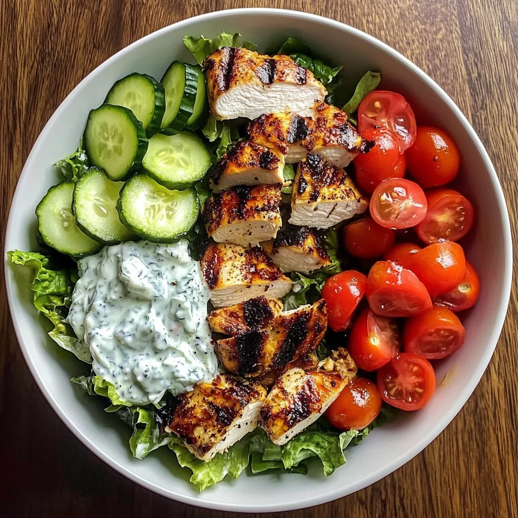 Greek Chicken Power Bowl with Tzatziki Sauce