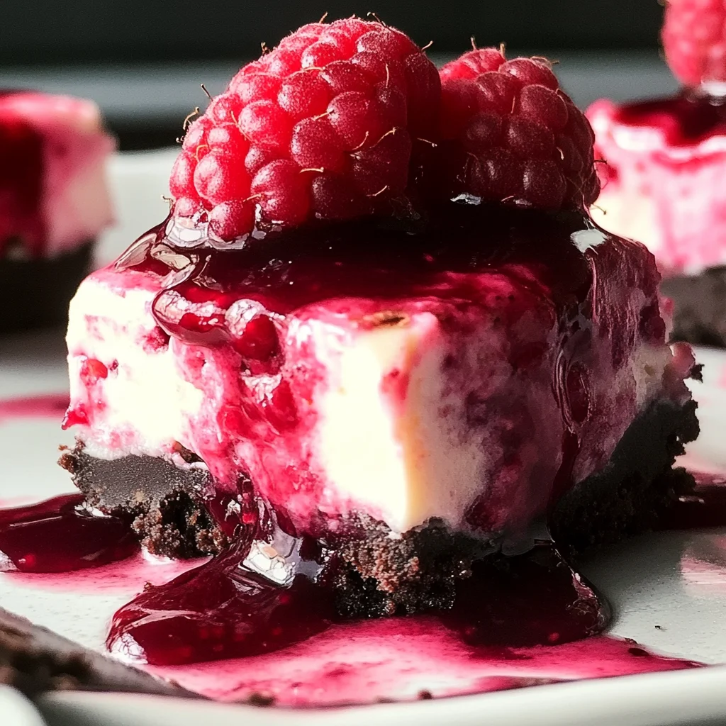 Raspberry Cheesecake Bites with Chocolate Crust