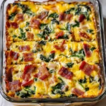 Savory Turkey Bacon & Spinach Egg Bake