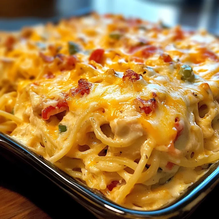 Spicy Southern Cheesy Chicken Spaghetti Casserole