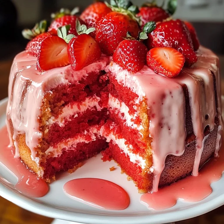 Strawberry Cream Cheese Pound Cake Recipe