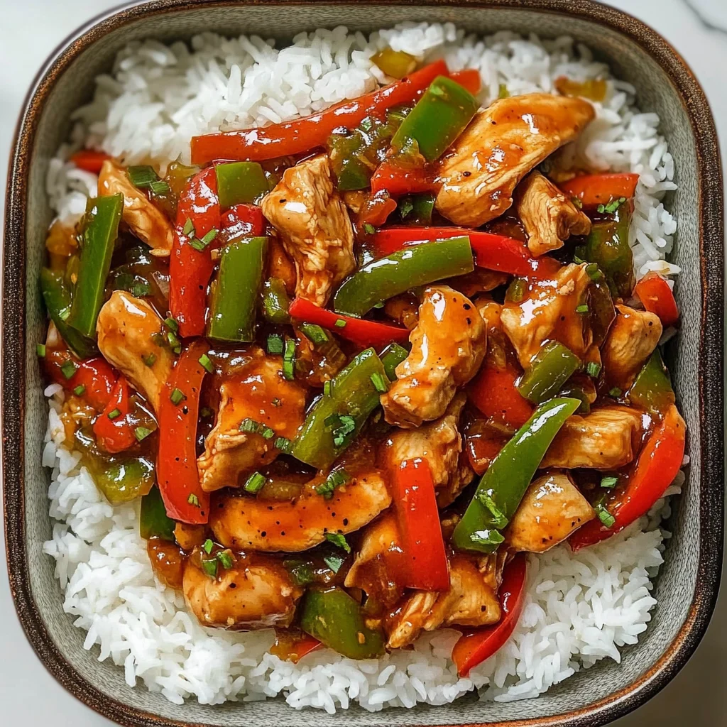 Sweet & Spicy Chicken Stir-Fry with Rice